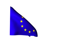 waving European flag
